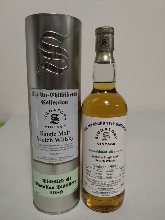 シグナトリーヴィンテージマッカラン1989（お酒）の商品画像 - 査定依頼日：2025年11月28日 - 最高査定価格：485,000円