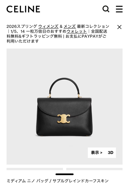 セリーヌ  （ブランドバッグ）の商品画像 - 査定依頼日：2026年1月23日 - 最高査定価格：255,000円