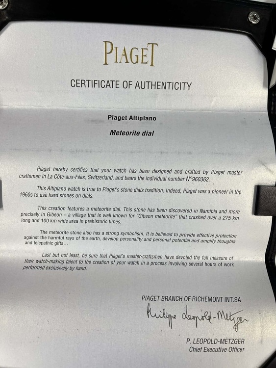 文字盤メテオライト　750（高級時計）の商品画像 - 査定依頼日：2026年2月23日 - 最高査定価格：1,500,000円