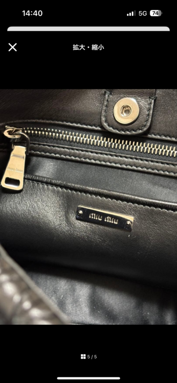 ミュウミュウ  （ブランドバッグ）の商品画像 - 査定依頼日：2026年2月8日 - 最高査定価格：100,000円