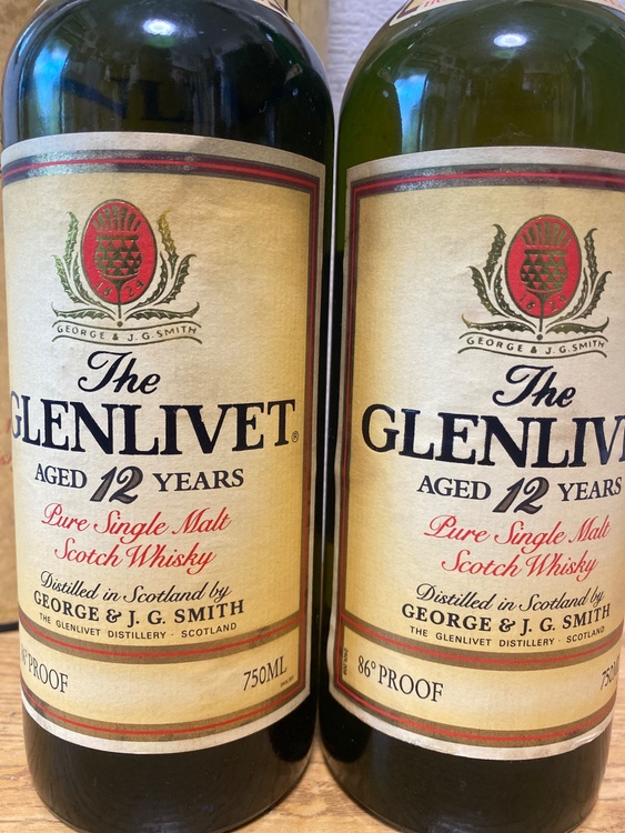  グレンリベット 12年 赤アザミ 750ml43% 2本（お酒）の商品画像 - 査定依頼日：2026年1月13日 - 最高査定価格：20,000円