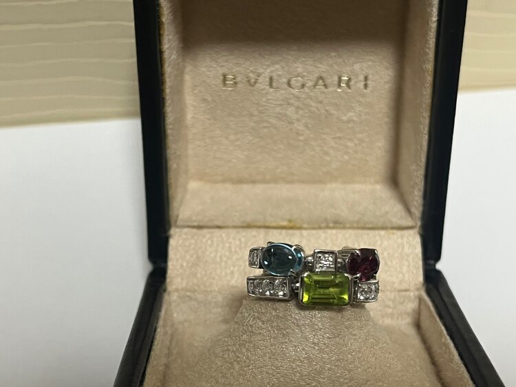 BVLGARIアレグラマルチカラーストーンダイヤモンドリングホワイトゴールド（宝石）の商品画像 - 査定依頼日：2025年4月11日 - 最高査定価格：320,000円