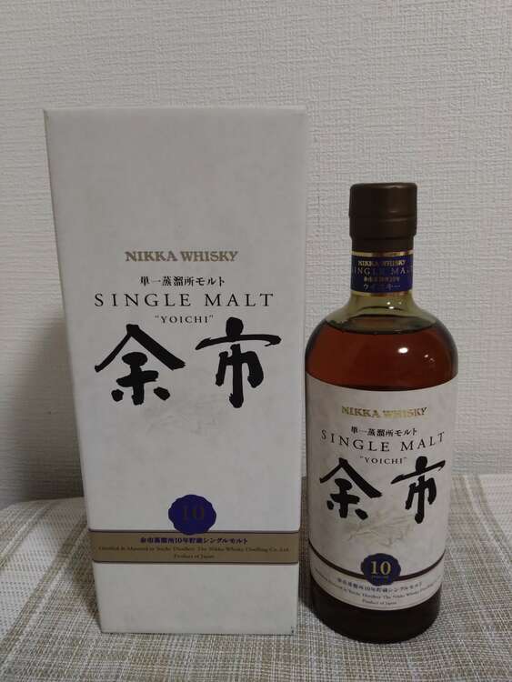 余市10年（お酒）の商品画像 - 査定依頼日：2025年4月24日 - 最高査定価格：30,000円
