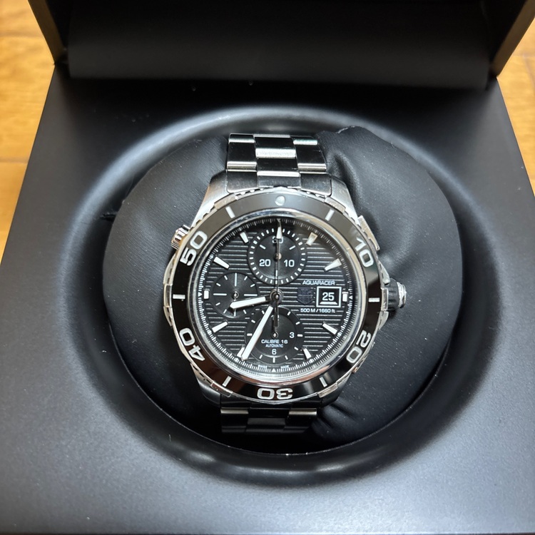 タグホイヤー CAK2110 アクアレーサー クロノグラフ デイト 自動巻き（高級時計）の商品画像 - 査定依頼日：2025年9月26日 - 最高査定価格：100,000円