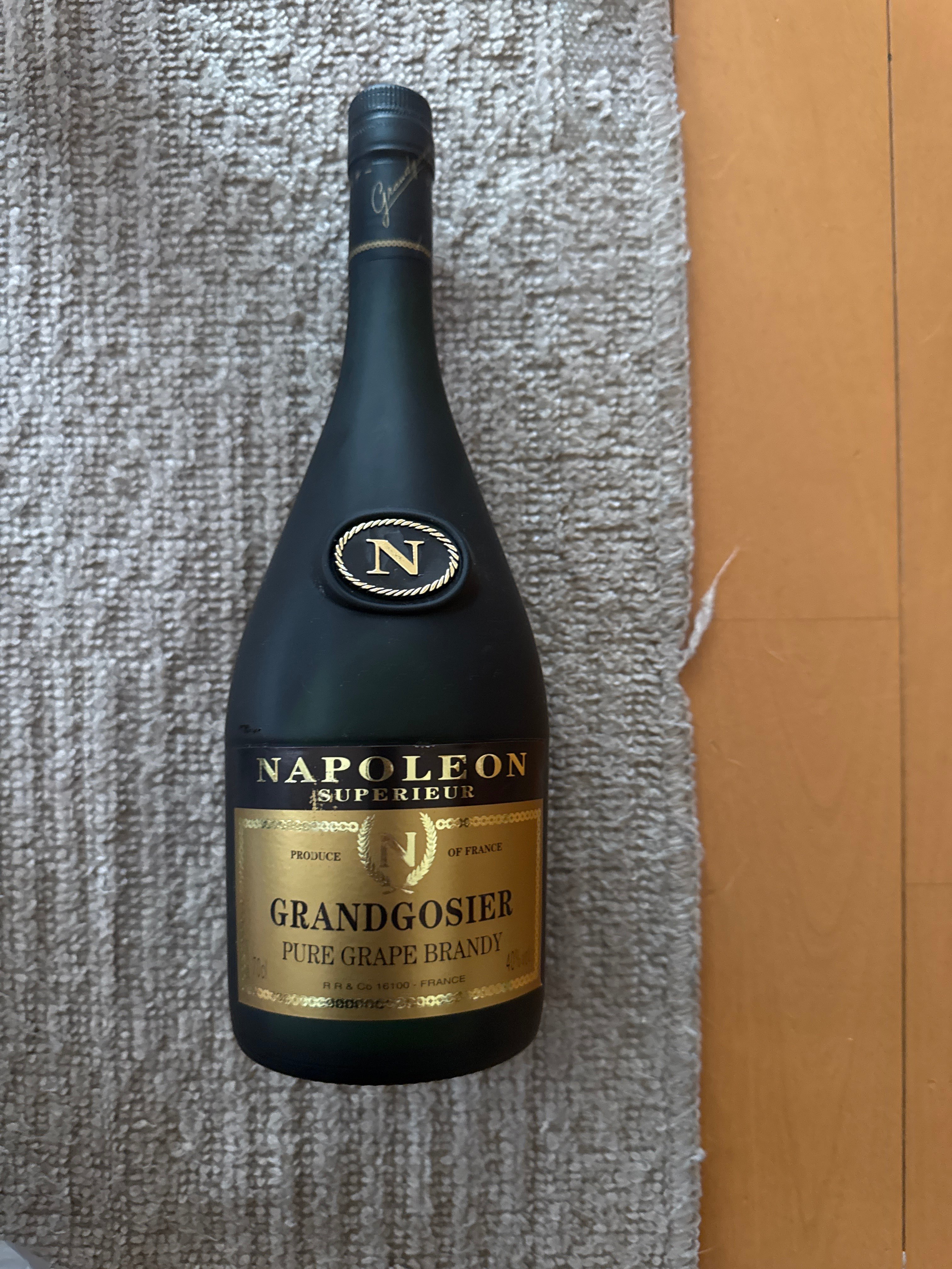 未開封【ナポレオン GRANDGOSIER】ブランデー 陶器 古酒 お酒 古酒 ブランデー ナポレオン9本セット