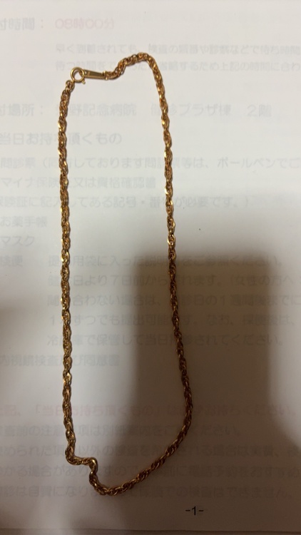 ネックレス（金・貴金属）の商品画像 - 査定依頼日：2026年10月7日 - 最高査定価格：200,000円