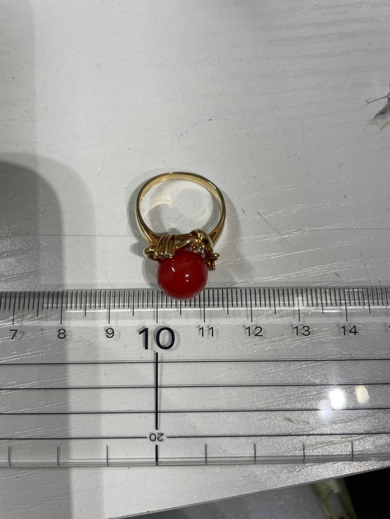 珊瑚リング（金・貴金属）の商品画像 - 査定依頼日：2026年2月12日 - 最高査定価格：129,000円