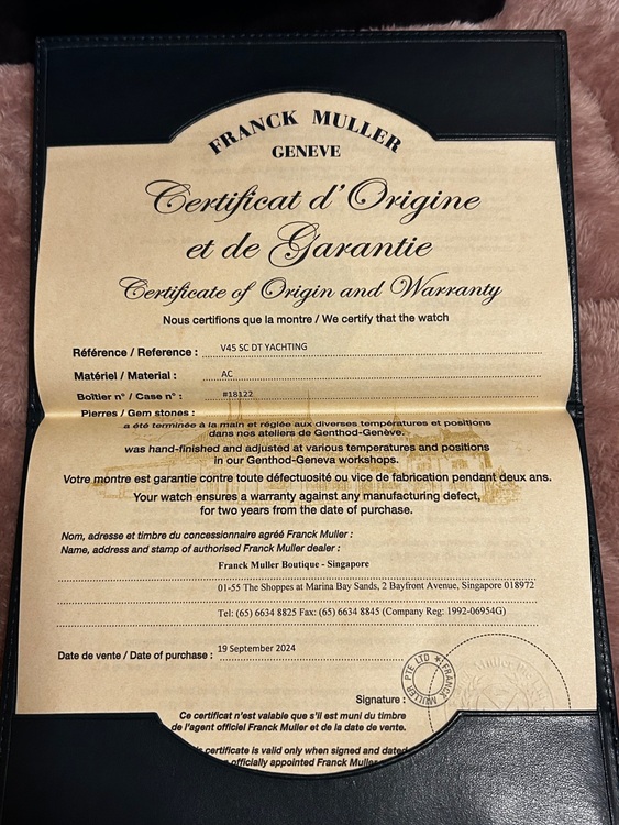 フランクミュラー その他 v45sc dt yachting（高級時計）の商品画像 - 査定依頼日：2025年11月6日 - 最高査定価格：560,000円