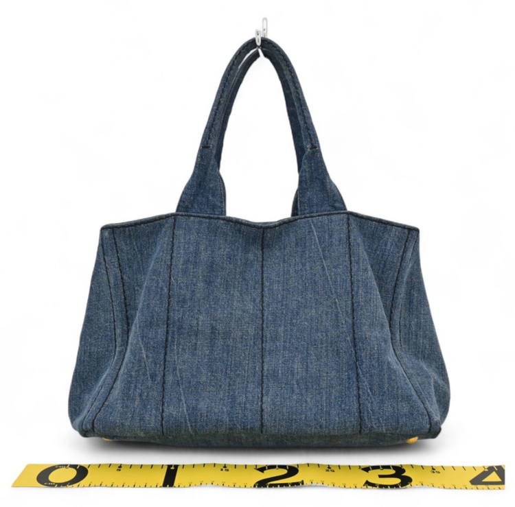 プラダ デニム カナパ トートバッグ ブルーゴールド（ブランドバッグ）の商品画像 - 査定依頼日：2025年8月23日 - 最高査定価格：50,000円