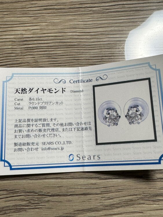 プラチナピアスブリリアントカット（金・貴金属）の商品画像 - 査定依頼日：2025年2月27日 - 最高査定価格：2,000円