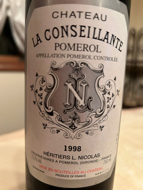 Château La Conseillante	1998（お酒）の商品画像 - 査定依頼日：2025年3月30日 - 最高査定価格：15,500円