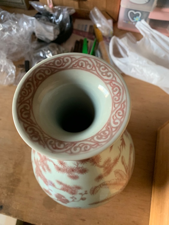 釉裏紅 松竹梅文 玉壺春瓶  共箱（美術品・骨董品）の商品画像 - 査定依頼日：2026年4月6日 - 最高査定価格：3,000円