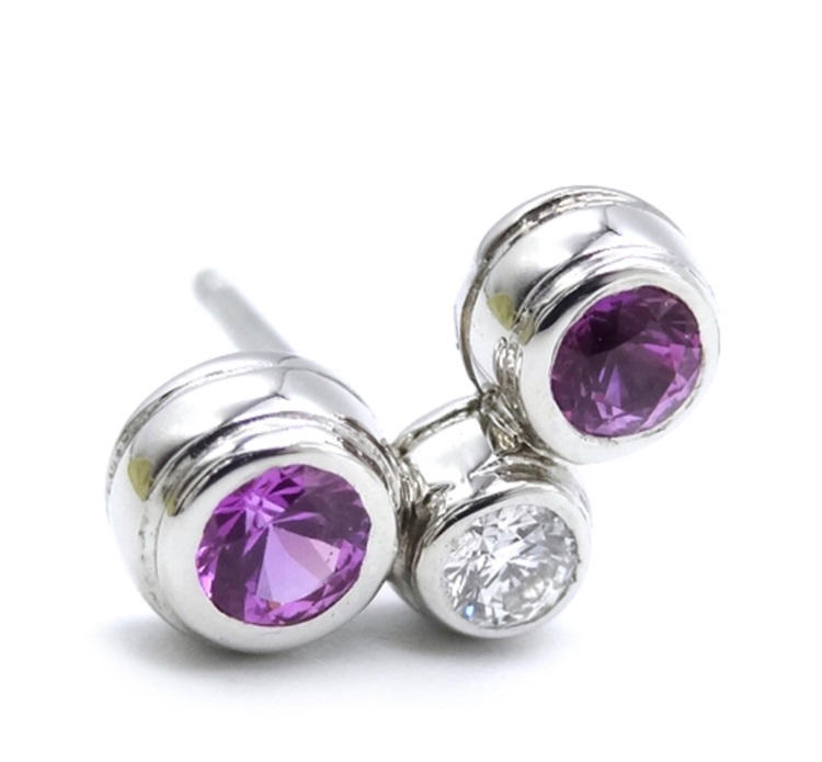 ティファニー　バブルピアス　ピンクサファイア✖️ダイヤモンド　PT950（宝石）の商品画像 - 査定依頼日：2025年10月28日 - 最高査定価格：75,000円