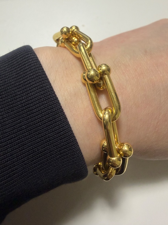 ティファニー　ハードウェア　ラージランク　ブレスレット　イエローゴールド（金・貴金属）の商品画像 - 査定依頼日：2026年4月5日 - 最高査定価格：1,550,000円