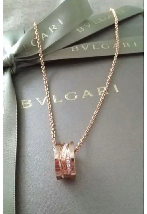 ブルガリ BVLGARI ネックレス B-zero1 ビーゼロワン デザイン レジェンド パヴェ ダイヤモンド K18PG（金・貴金属）の商品画像 - 査定依頼日：2026年10月27日 - 最高査定価格：350,000円