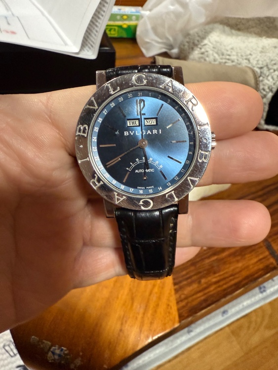 ブルガリ ブルガリブルガリ W BB38SR WGL ALLI BLUE AUTO DATE SL99（高級時計）の商品画像 - 査定依頼日：2026年3月4日 - 最高査定価格：1,500,000円