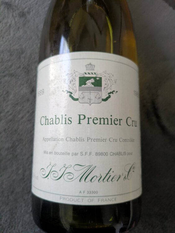 1989年産のシャブリ・プルミエ・クリュ（お酒）の商品画像 - 査定依頼日：2026年3月8日 - 最高査定価格：500円