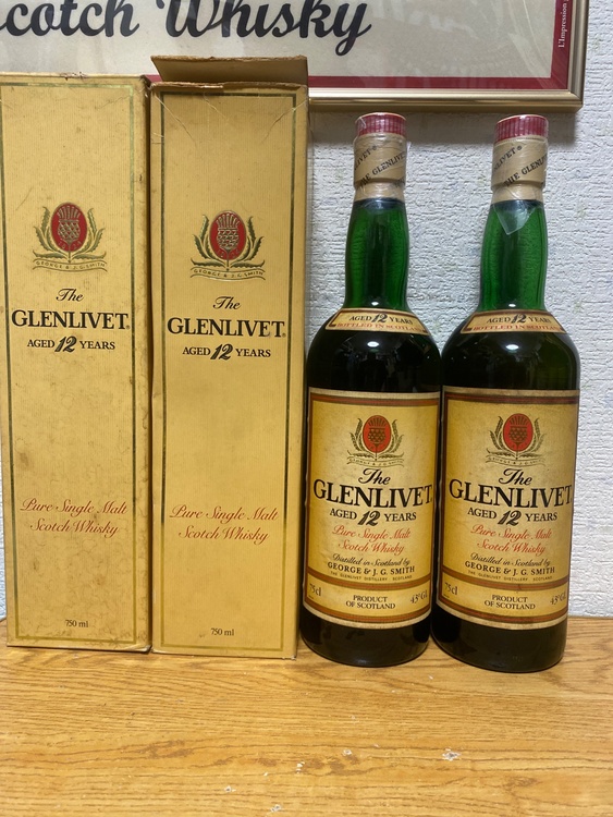 グレンリベット12年赤アザミ750ml43% 2本（お酒）の商品画像 - 査定依頼日：2026年1月7日 - 最高査定価格：30,000円