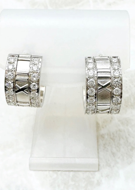 ティファニー　アトラス　ダイヤモンド　ホワイトゴールド　ピアスU（金・貴金属）の商品画像 - 査定依頼日：2025年10月28日 - 最高査定価格：200,000円