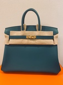 バーキン25  カーフスキンスイフト  マラカイト GOLD 金具 K刻印 新品（ブランドバッグ）の商品画像 - 査定依頼日：2026年1月17日 - 最高査定価格：2,500,000円