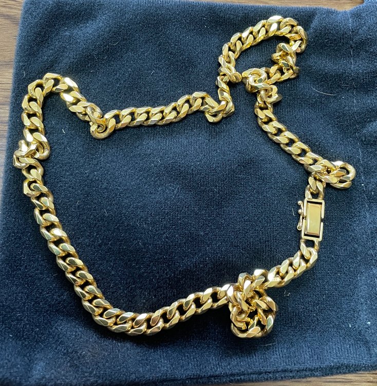 K18ネックレス100g（金・貴金属）の商品画像 - 査定依頼日：2023年7月14日 - 最高査定価格：691,000円