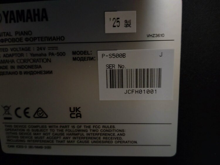 YAMAHA P-S500 B（ピアノ・楽器・PA機材）の商品画像 - 査定依頼日：2026年3月11日 - 最高査定価格：33,000円