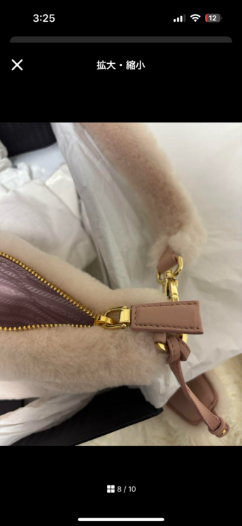 プラダ トライアングル ファー 2WAYショルダーバッグ（ブランドバッグ）の商品画像 - 査定依頼日：2025年4月23日 - 最高査定価格：160,000円