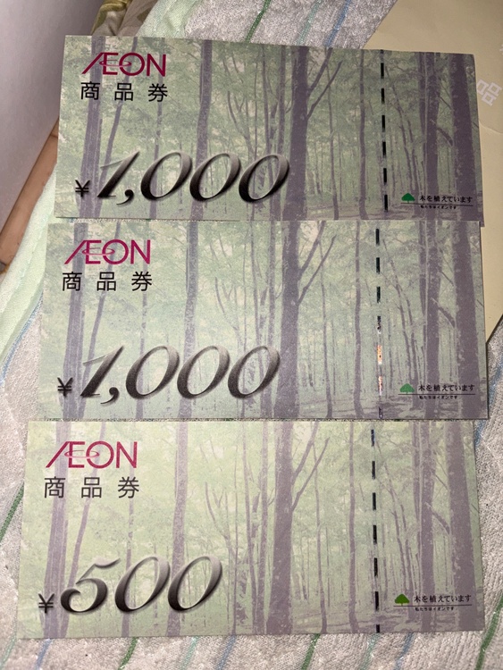 イオン商品券（チケット・金券）の商品画像 - 査定依頼日：2026年7月31日