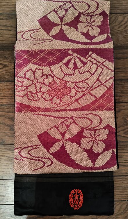 アンティーク名古屋帯金陵　如源鶴素（着物）の商品画像 - 査定依頼日：2025年8月26日 - 最高査定価格：2,000円