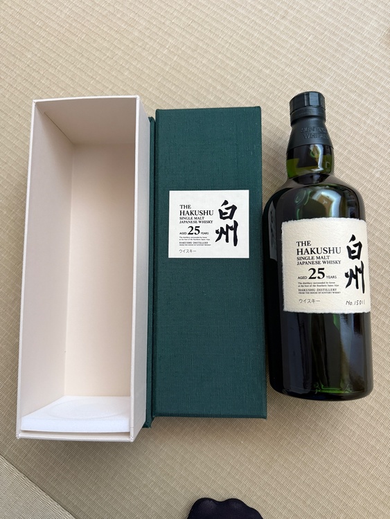 白州25年（お酒）の商品画像 - 査定依頼日：2026年1月13日 - 最高査定価格：400,000円