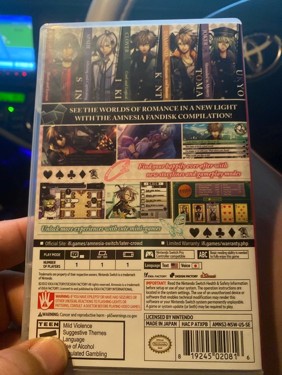amnesia tm late x crowd（ゲーム機本体・ゲームソフト）の商品画像 - 査定依頼日：2023年7月26日 - 最高査定価格：3,000円