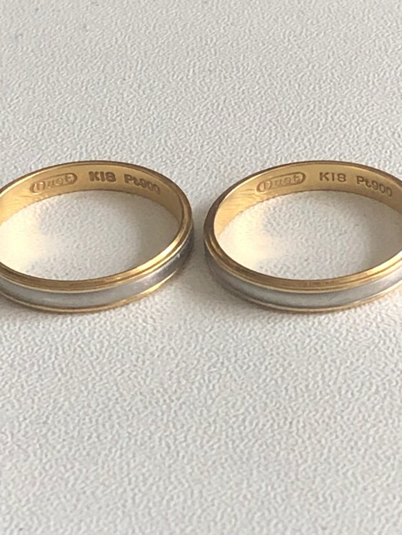 指輪 K18 pt900(2個)（金・貴金属）の商品画像 - 査定依頼日：2025年5月5日 - 最高査定価格：70,000円