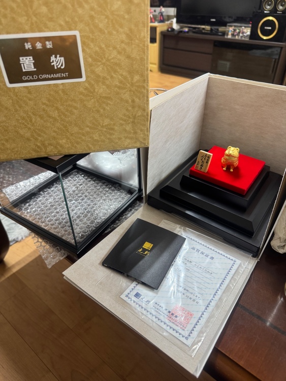 純金製 ふくふくたぬき（金・貴金属）の商品画像 - 査定依頼日：2026年3月3日 - 最高査定価格：350,000円