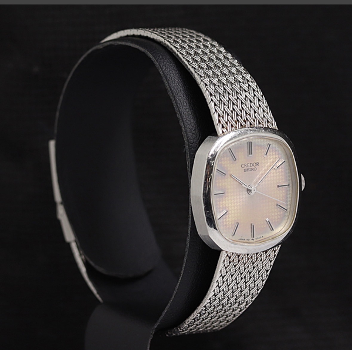 稼働 セイコー クレドール 1421-0668 QZ シルバー文字盤 レデ（その他