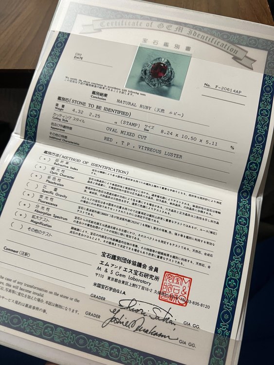 ルビーリング（宝石）の商品画像 - 査定依頼日：2023年10月28日 - 最高査定価格：1,000,000円