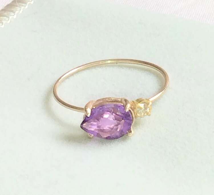 k10k18アメジストダイヤモンドコンビリング（金・貴金属）の商品画像 - 査定依頼日：2025年5月15日 - 最高査定価格：10,000円