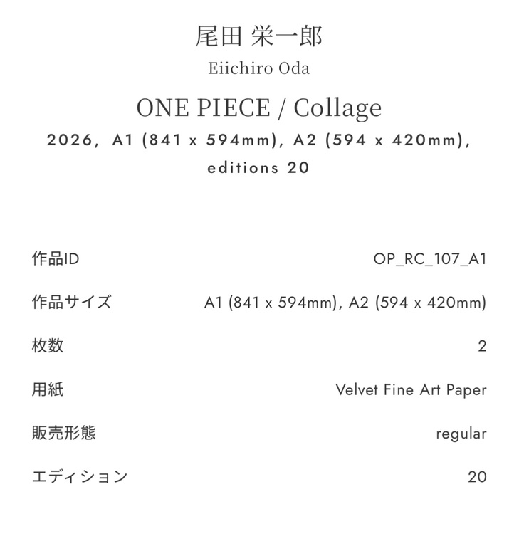 世界20部限定　ワンピースアート 尾田栄一郎先生サイン入り（美術品・骨董品）の商品画像 - 査定依頼日：2026年9月9日 - 最高査定価格：100,000円
