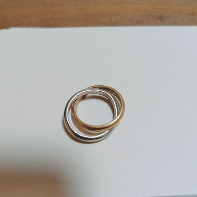 18金とプラチナのコンビリング（金・貴金属）の商品画像 - 査定依頼日：2025年10月14日 - 最高査定価格：100,000円