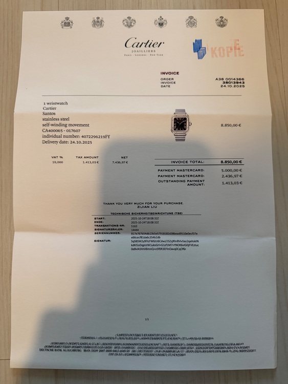 カルティエ サントス サントスLM（高級時計）の商品画像 - 査定依頼日：2025年10月26日 - 最高査定価格：1,100,000円