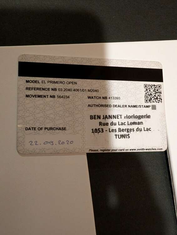 ゼニス エルプリメロ 03.2040.4061/01.M2040（高級時計）の商品画像 - 査定依頼日：2025年2月8日 - 最高査定価格：550,000円