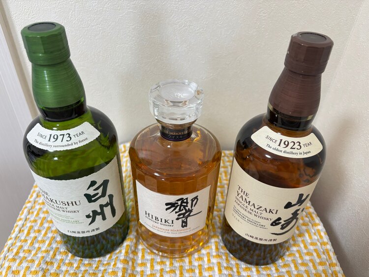 サントリーウイスキー 山崎 響 白州（お酒）の商品画像 - 査定依頼日：2025年4月2日 - 最高査定価格：143,000円