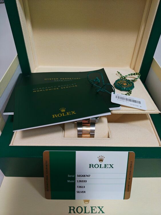 ロレックス デイトジャスト 126333（高級時計）の商品画像 - 査定依頼日：2025年7月26日 - 最高査定価格：1,900,000円