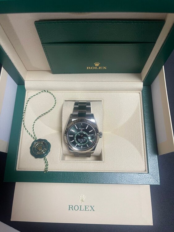 スカイドゥエラー 336934 [オイスターブレスレット ミントグリーン]（高級時計）の商品画像 - 査定依頼日：2025年5月9日 - 最高査定価格：3,300,000円