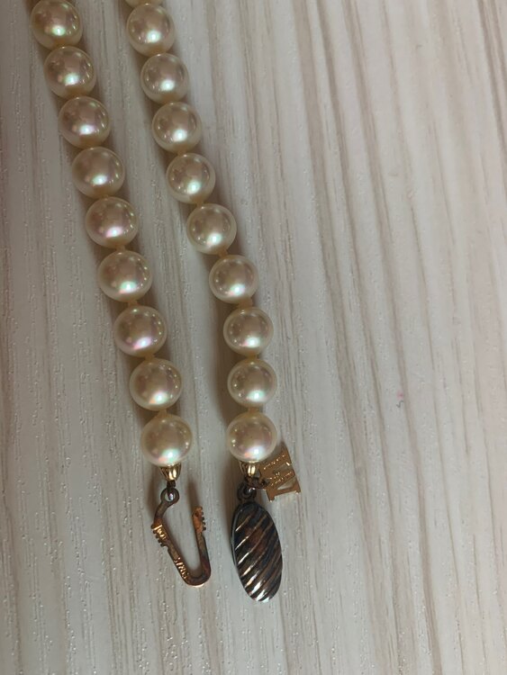 パールネックレス　イニシャルM入り（宝石）の商品画像 - 査定依頼日：2025年3月8日 - 最高査定価格：100,000円