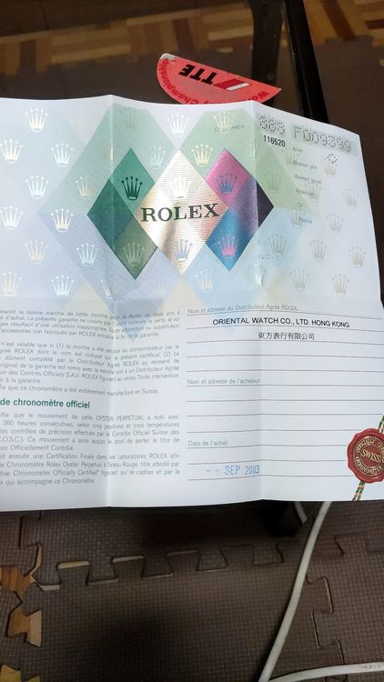 116520（高級時計）の商品画像 - 査定依頼日：2022年7月24日 - 最高査定価格：2,950,000円