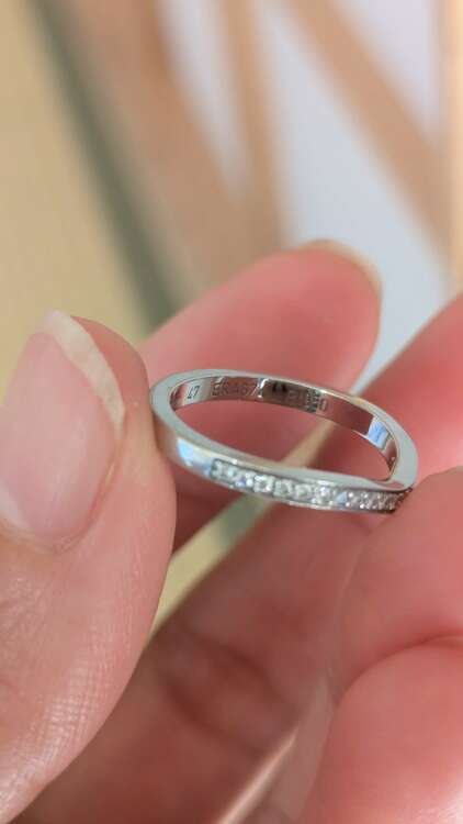 カルティエ　バレリーナ プラチナ、ダイヤモンド ウェディング リング プラチナ、（金・貴金属）の商品画像 - 査定依頼日：2025年3月21日 - 最高査定価格：100,000円