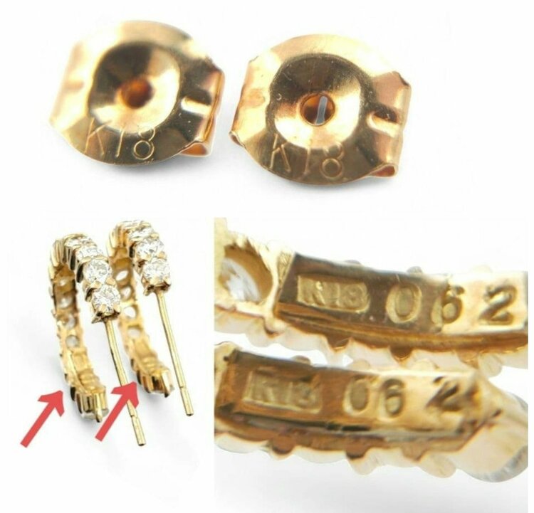 K18イエローゴールドダイヤフープピアス（宝石）の商品画像 - 査定依頼日：2025年12月24日 - 最高査定価格：40,000円