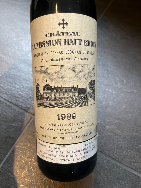 Chateau La Mission Haut Brion　1989（お酒）の商品画像 - 査定依頼日：2026年3月31日 - 最高査定価格：90,000円