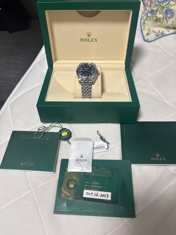 デイトジャスト41ブライトブルースムスースベセルジュベリーブレス（高級時計）の商品画像 - 査定依頼日：2026年3月17日 - 最高査定価格：1,620,000円