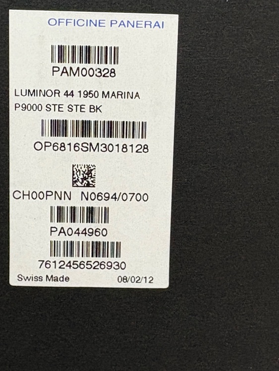 ルミノール1950マリーナ3デイズSS（高級時計）の商品画像 - 査定依頼日：2025年9月14日 - 最高査定価格：580,000円